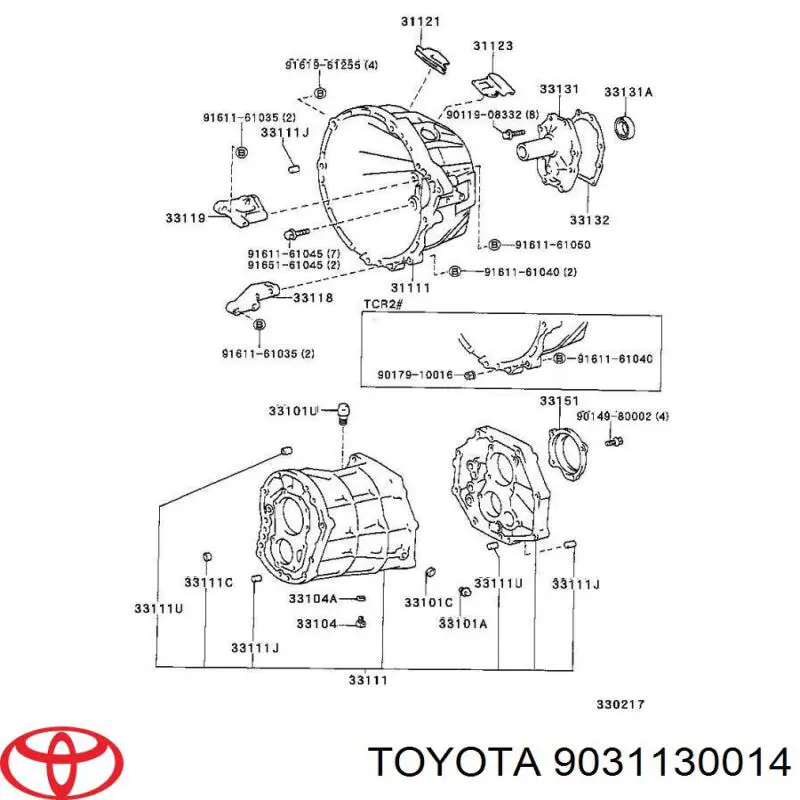Do koszyka 9031130014 Toyota Uszczelniacz automatycznej/mechanicznej slrzyni biegów (wału wejściowego/sprzęgłowego)