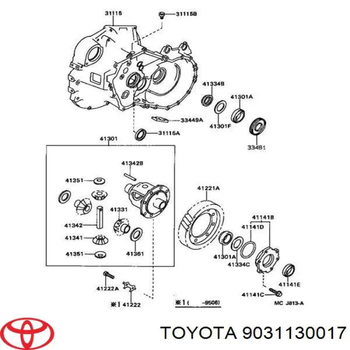 Uszczelniacz wału korbowego przedni Toyota 9031130017 cena, od 5,07 USD