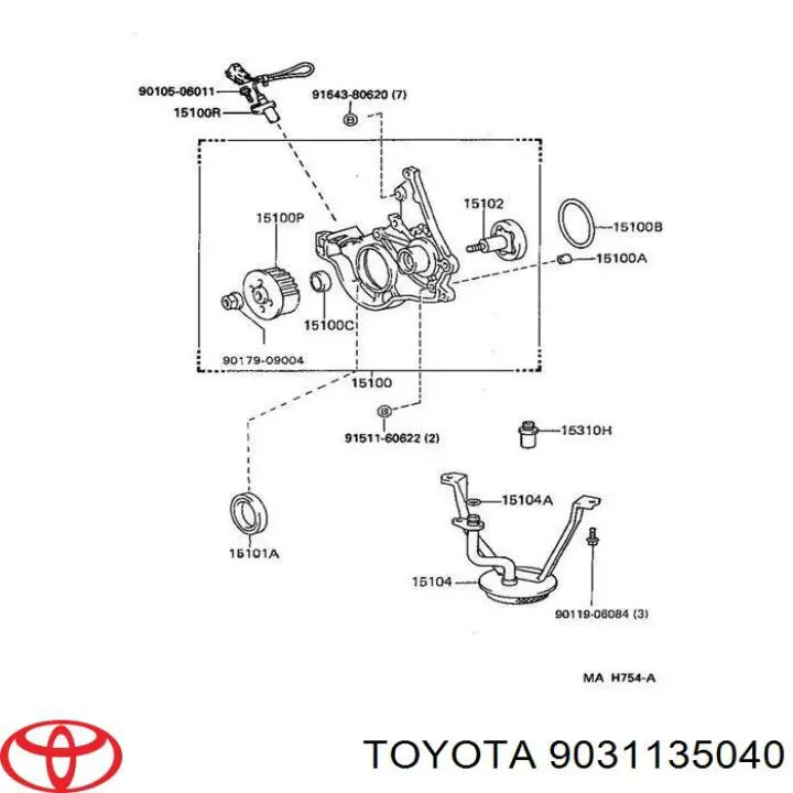 Uszczelniacz wału korbowego przedni Toyota 9031135040 cena, od 10,82 USD