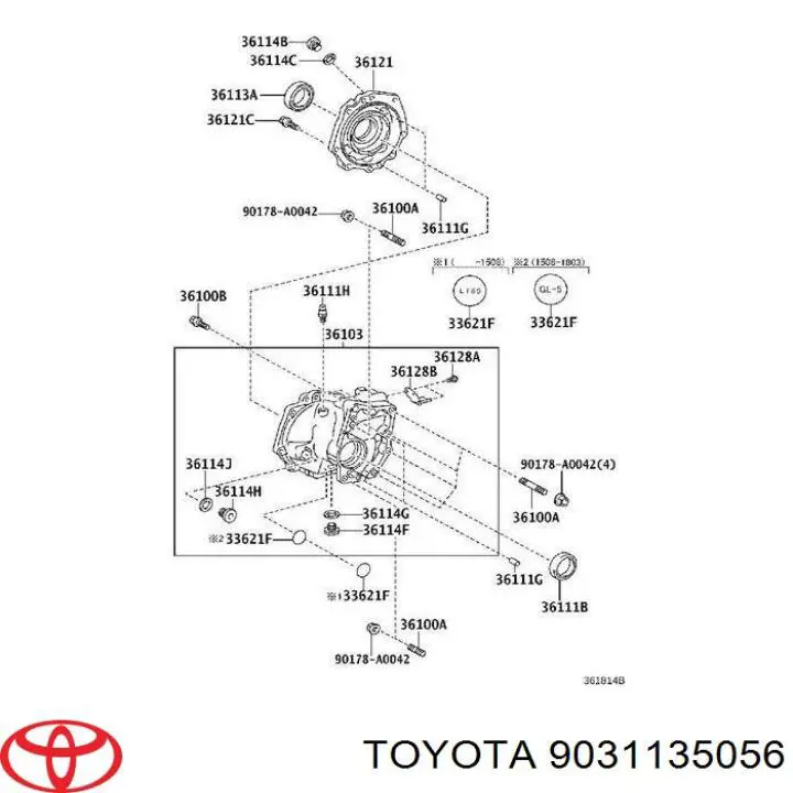 Uszczelniacz półosi prawej mostu przedniego Toyota 9031135056 cena, od 7,11 USD