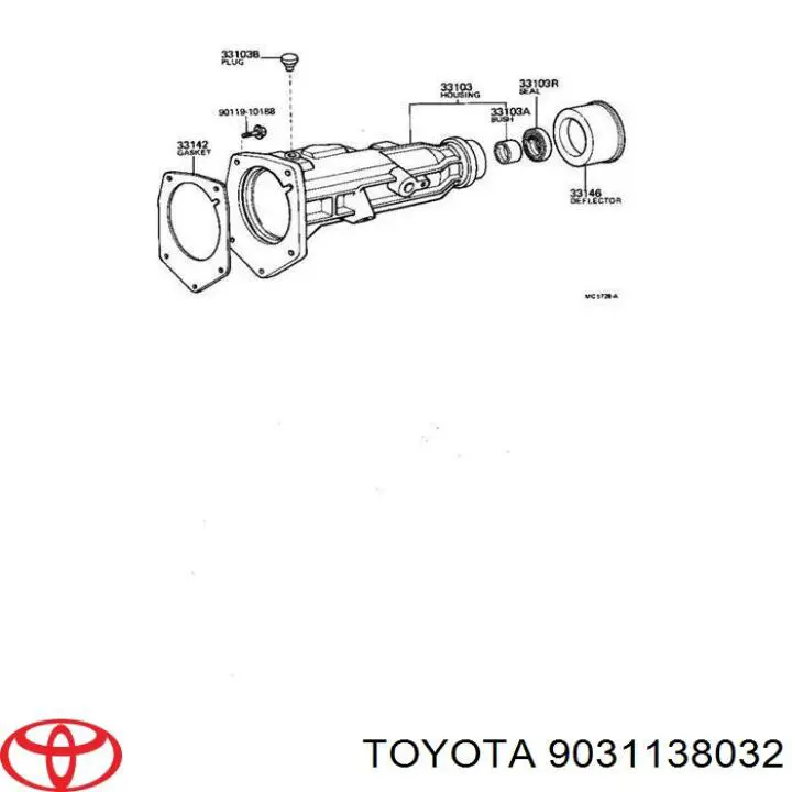 9031138032 Toyota uszczelniacz końcówki reduktora mostu tylnego