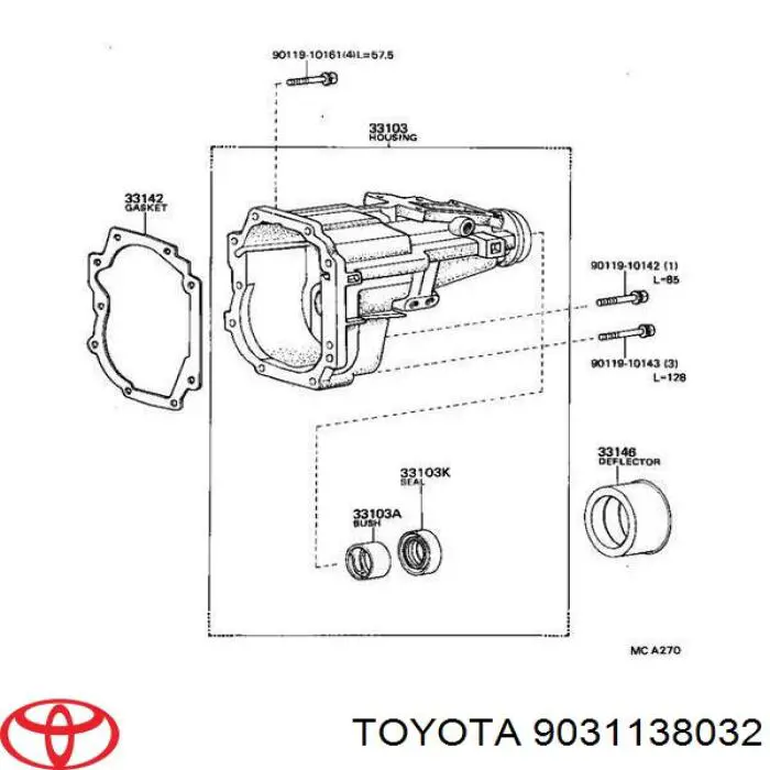 Uszczelniacz końcówki reduktora mostu tylnego Toyota 9031138032 cena, od 5,48 USD