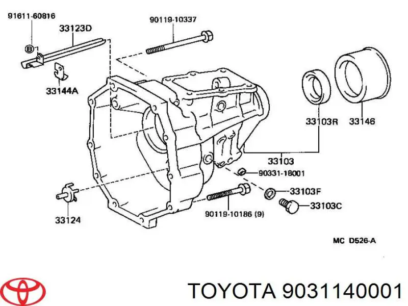 Do koszyka 9031140001 Toyota Uszczelniacz automatycznej/mechanicznej skrzyni biegów (wału głównego)