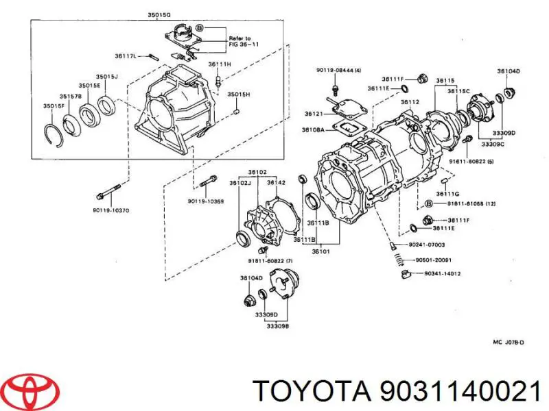 Uszczelniacz skrzyni rozdzielczej przedni wyjściowy Toyota 9031140021 cena, od 8,80 USD