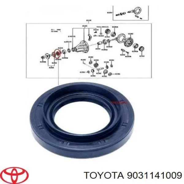 Uszczelniacz końcówki reduktora mostu przedniego Toyota 9031141009 cena, od 9,27 USD