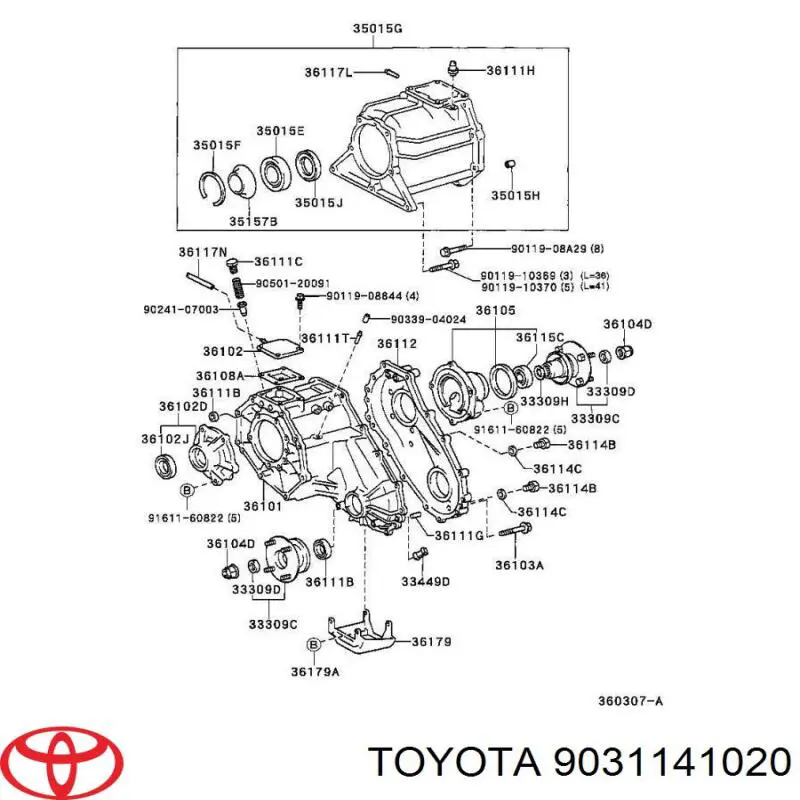 9031141020 Toyota uszczelniacz skrzyni rozdzielczej tylny wyjściowy