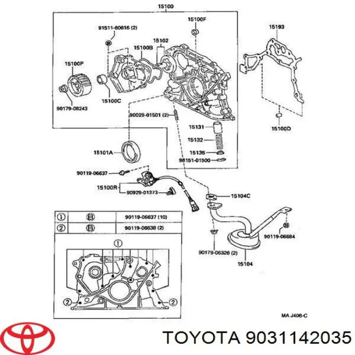 Uszczelniacz wału korbowego przedni Toyota 9031142035 cena, od 5,10 USD