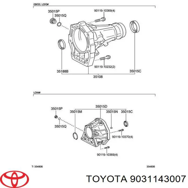 Uszczelniacz skrzyni rozdzielczej, wału sprzęgłowego Toyota 9031143007 cena, od 6,75 USD