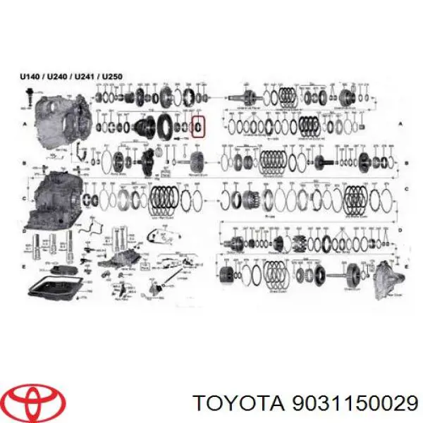 Uszczelniacz półosi mostu przedniego Toyota 9031150029 cena, od 6,77 USD