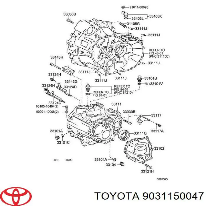 9031150047 Toyota Uszczelniacz półosi lewej mostu przedniego