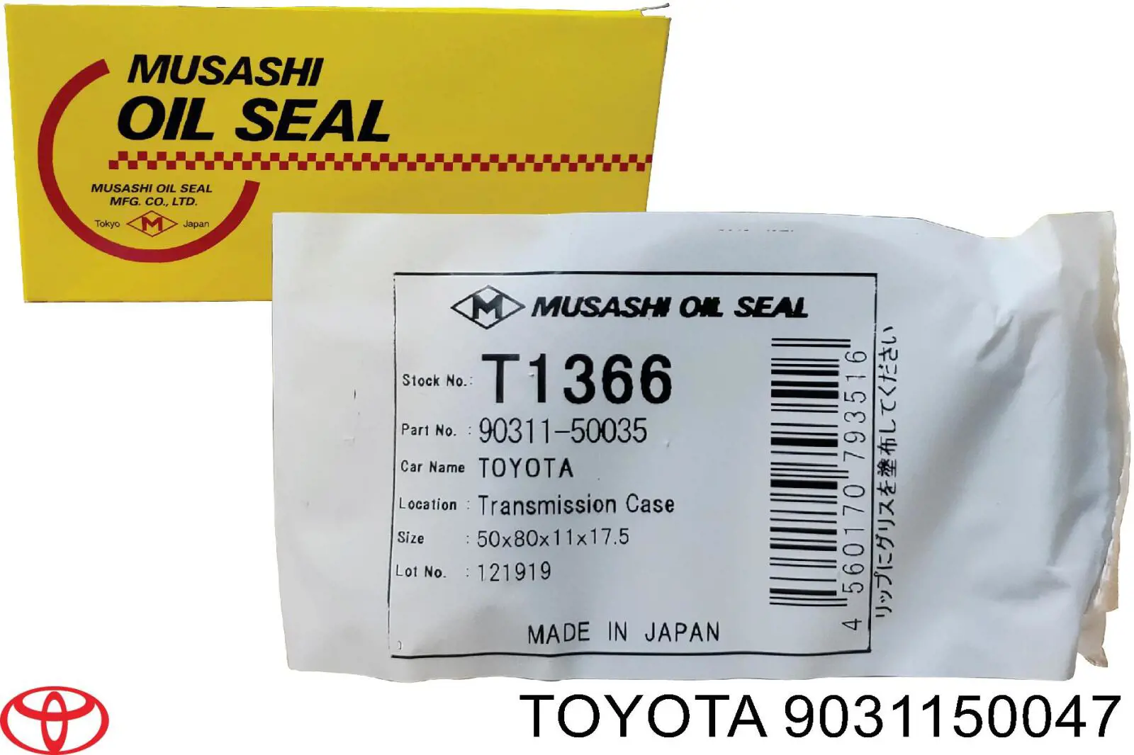 Do koszyka 9031150047 Toyota Uszczelniacz półosi lewej mostu przedniego