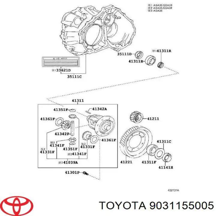 Uszczelniacz półosi prawej mostu przedniego Toyota 9031155005 cena, od 6,67 USD