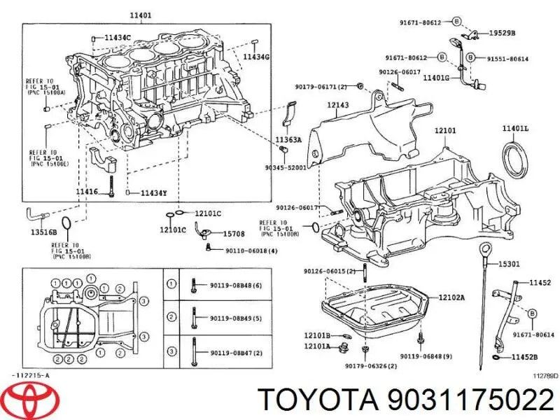 Do koszyka 9031175016 Toyota Uszczelniacz wału korbowego silnika tylny