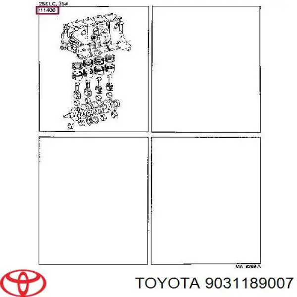 Do koszyka 9031189007 Toyota Uszczelniacz wału korbowego silnika tylny