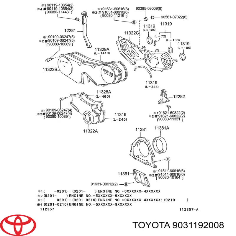 9031192008 Toyota uszczelniacz wału korbowego silnika tylny