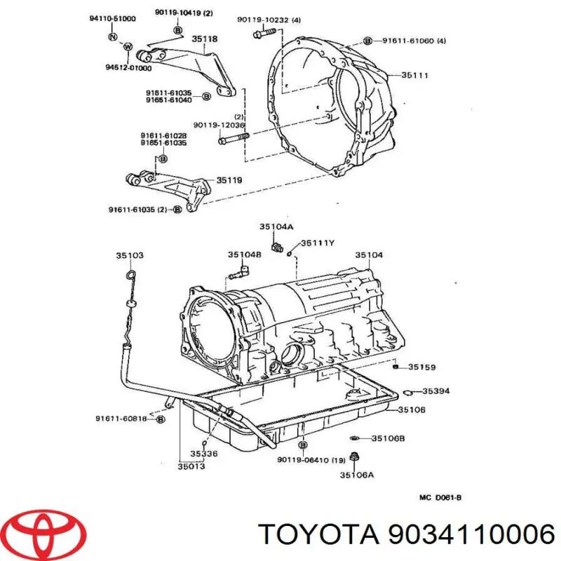 Korek miski automatycznej skrzyni biegów Toyota 9034110006 cena, od 2,45 USD