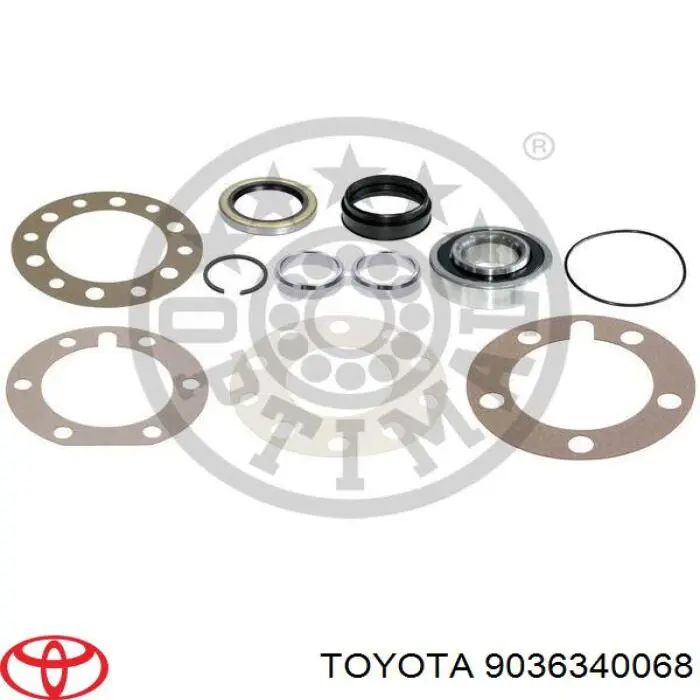Do koszyka 9036340068 Toyota Lożysko półosi mostu tylnego