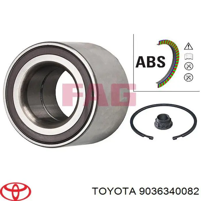 Do koszyka 9036340082 Toyota Łożysko piasty przedniej