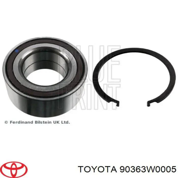 Łożysko piasty przedniej Toyota 90363W0005 cena, od 27,00 USD
