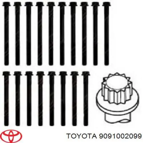 9091002099 Toyota śruba głowicy cylindrów