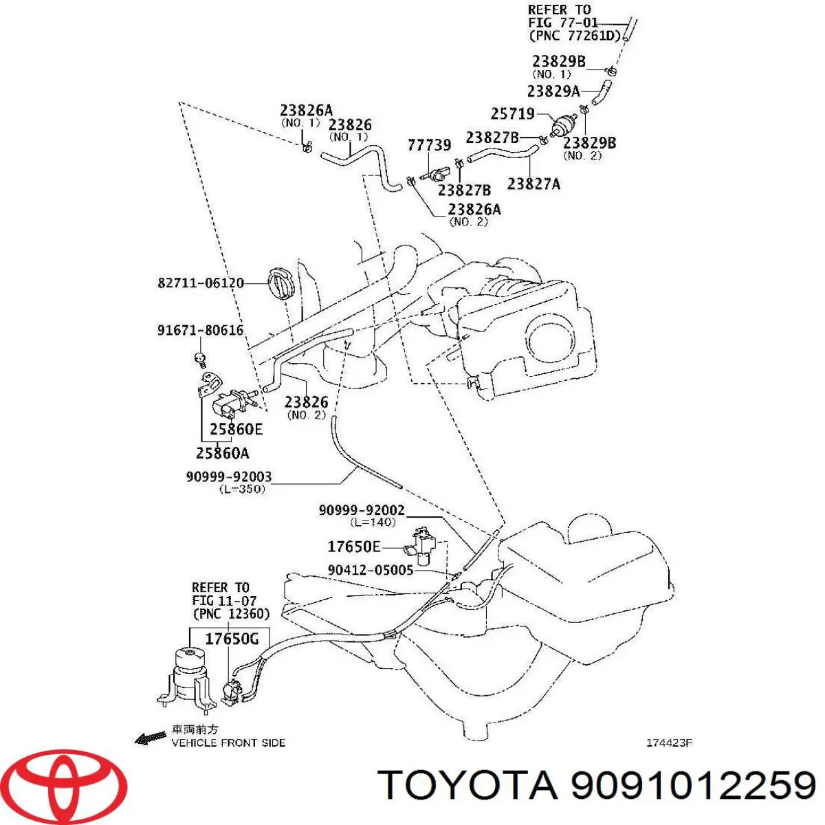 Do koszyka 9091012259 Toyota Przetwornik ciśnienia (solenoid) doładowania