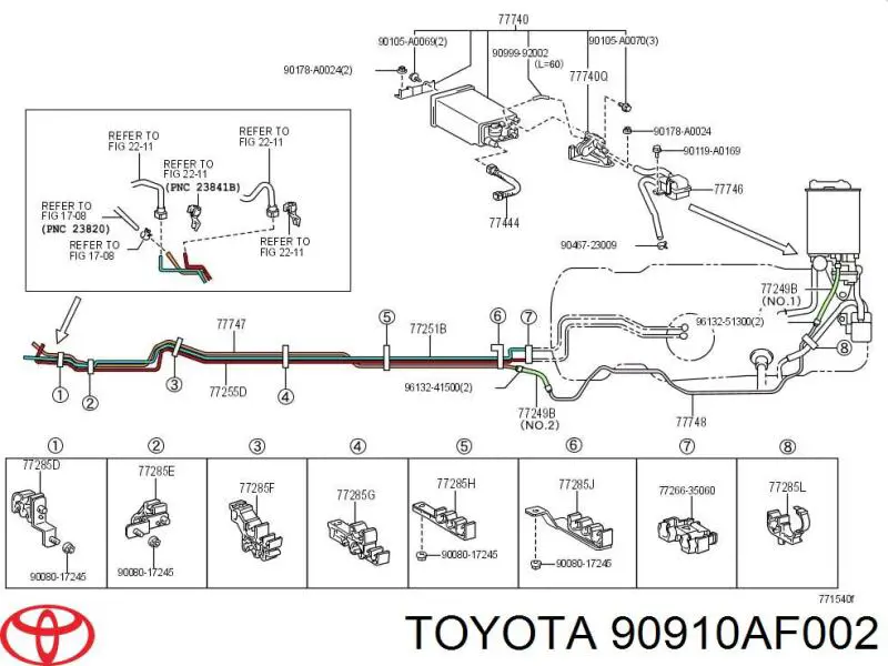 Zawór odpowietrzający zbiornika paliwa Toyota Sequoia SUV (K6) (2007 - 2022) cena, od 887,73 USD