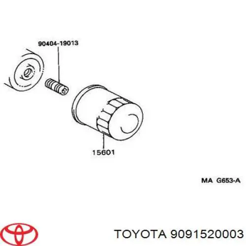Filtr oleju Toyota 9091520003 cena, od 6,72 USD