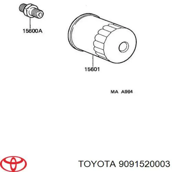 Do koszyka 9091520003 Toyota Filtr oleju