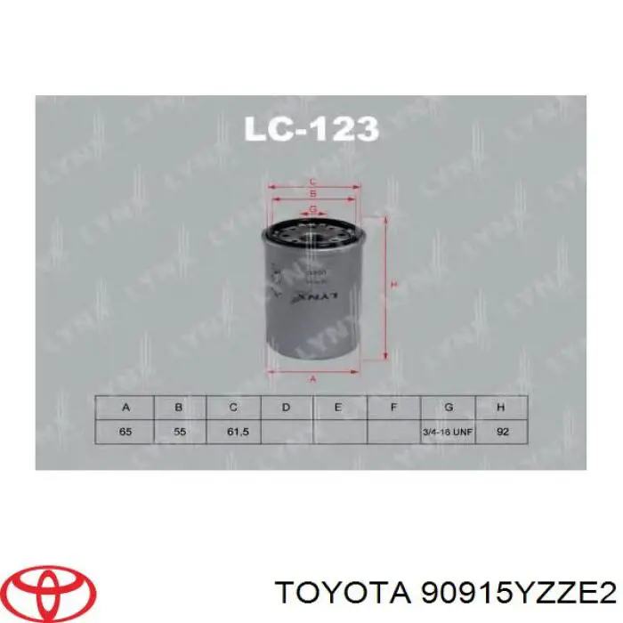 Filtr oleju Toyota 90915YZZE2 cena, od 6,41 USD