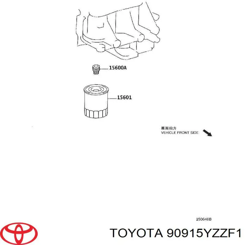 90915YZZF1 Toyota filtr oleju