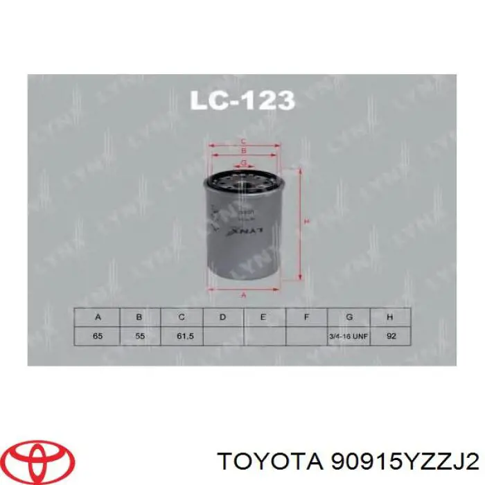 Filtr oleju Toyota 90915YZZJ2 cena, od 6,41 USD
