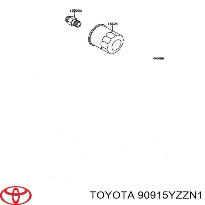 90915YZZN1 Toyota Filtr oleju