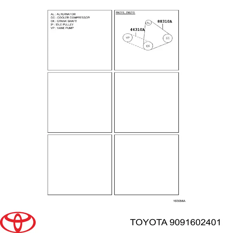 9091602401 Toyota pas napędowy mechanizmów