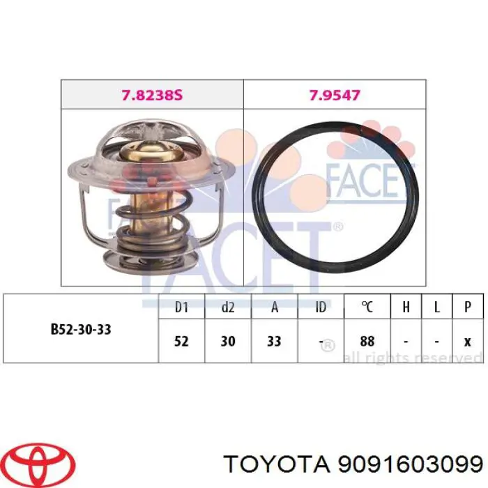 Do koszyka 9091603099 Toyota Termostat