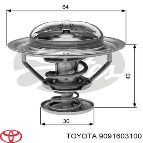 9091603100 Toyota Termostat