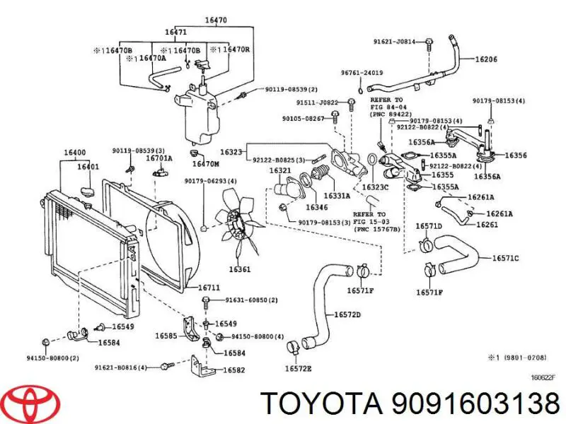 Do koszyka 9091603138 Toyota Termostat