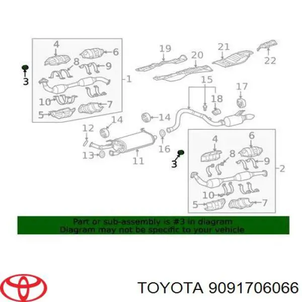 9091706066 Toyota uszczelka rury odbiornika tłumika