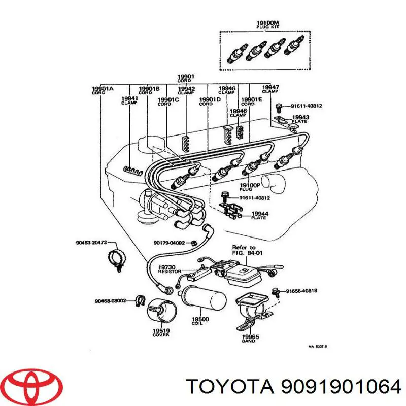 9091901064 Toyota świeca zapłonowa