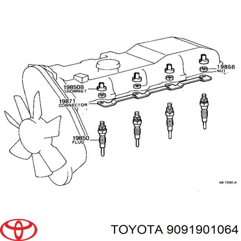 9091901064 Toyota Świeca zapłonowa