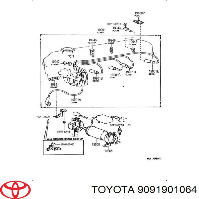 Świeca zapłonowa Toyota 9091901064 cena, od 4,95 USD