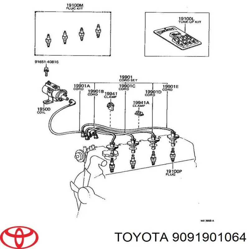 Świeca zapłonowa Toyota 9091901064 cena, od 4,95 USD