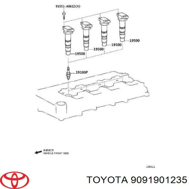 Świeca zapłonowa Toyota 9091901235 cena, od 4,59 USD