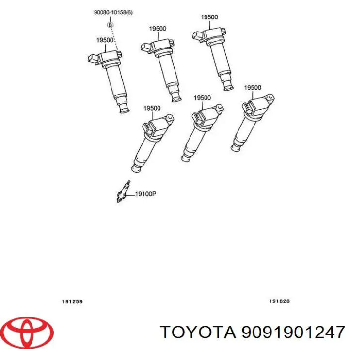 Do koszyka 9091901247 Toyota Świeca zapłonowa