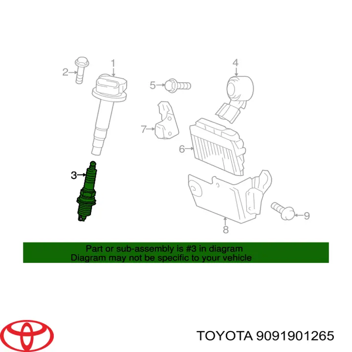 Do koszyka 9091901265 Toyota Świeca zapłonowa
