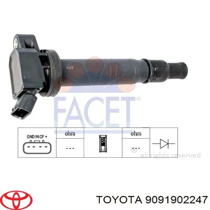 Cewka zapłonowa 9091902247 Toyota