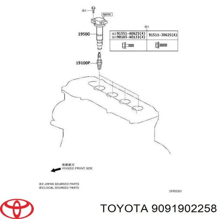 Do koszyka 9091902258 Toyota Cewka zapłonowa