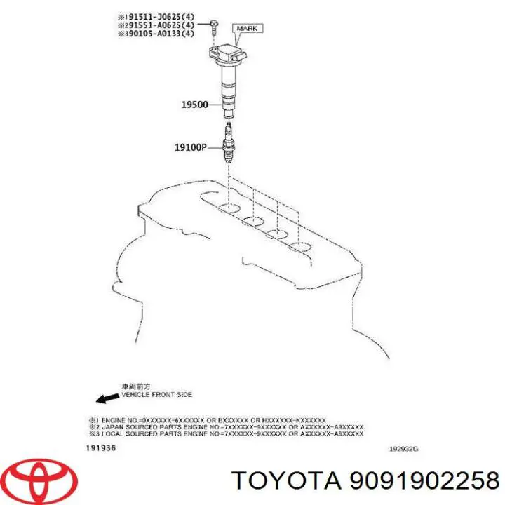 Do koszyka 9091902258 Toyota Cewka zapłonowa