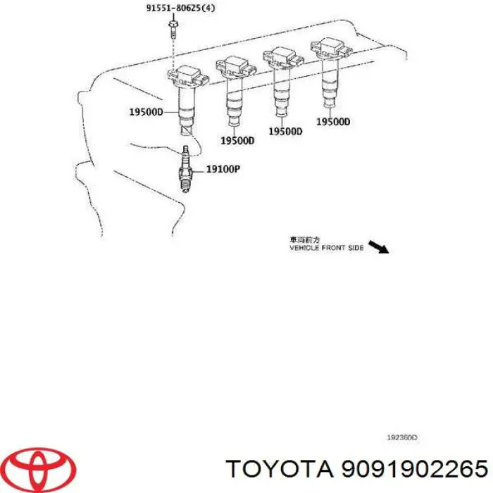 9091902265 Toyota Cewka zapłonowa