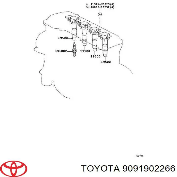 Cewka zapłonowa 9091902266 Toyota
