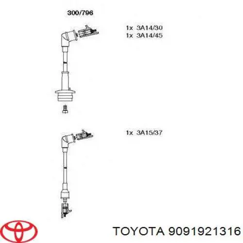 Zestaw przewodów wysokiego napięcia do Toyota Hiace II H5